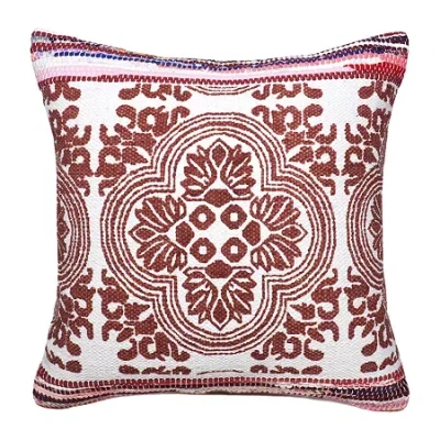 Lr Home Nich Geometric Square Throw Pillow In Red