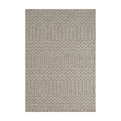 Lr Home Odette Modern Chevron Indoor Outdoor Rectangular Area Rug In Brown
