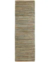 Lr Home Origin 2'6"x7'9" Runner Area Rug In Tan,aqua
