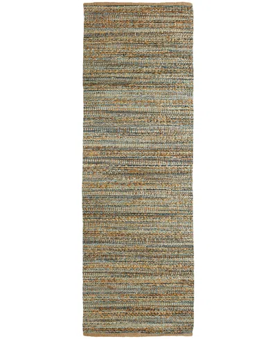Lr Home Origin 2'6"x7'9" Runner Area Rug In Tan,aqua