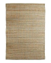 Lr Home Origin Modern Grid Natural Jute Area Rug, 5' X 7'9 In Ivory/gray