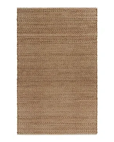 Lr Home Origin Natural Jute With Detailed Chevron Threading Area Rug, 5' X 7'9 In Ivory