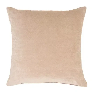 Lr Home Orry Casual Velvet Square Throw Pillow In Brown