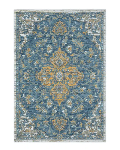 Lr Home Panama Traditional Polypropylene Indoor/outdoor Reversible Area Rug In Blue
