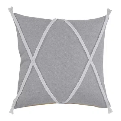 Lr Home Paol Geometric Square Throw Pillow In Gray
