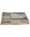 Lr Home Peach Cream Kantha Throw Blanket In Beige