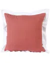 Lr Home Pink Brynn Bordered Flange Frame Throw Pillow In Red