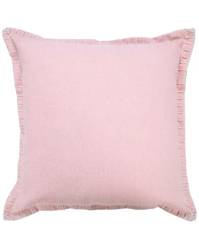 Lr Home Pink Vivian Embroidered Edge Bordered Throw Pillow