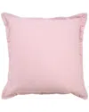 Lr Home Pink Vivian Embroidered Edge Bordered Throw Pillow In Pink