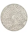 Lr Home Radiance Rdc-087 6' X 6' Round Area Rug In Ivory,gray