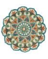 Lr Home Radiance Rdc54085 5 Round In Rust- Teal