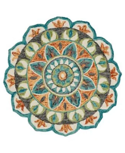Lr Home Radiance Rdc54085 5 Round In Rust- Teal