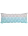 Lr Home Raelene Geometric Textured Triangle Lumbar Throw Pillow In Blue