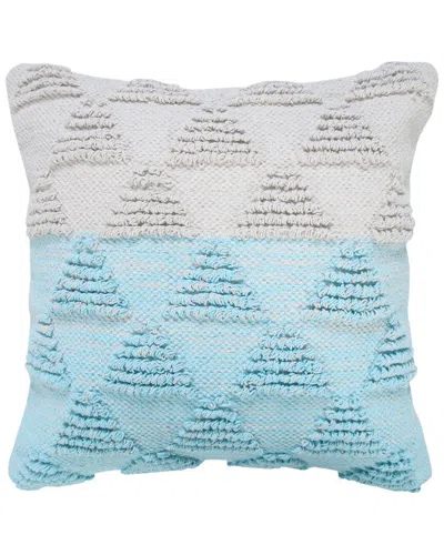 Lr Home Raelene Geometric Textured Triangle Throw Pillow In Blue