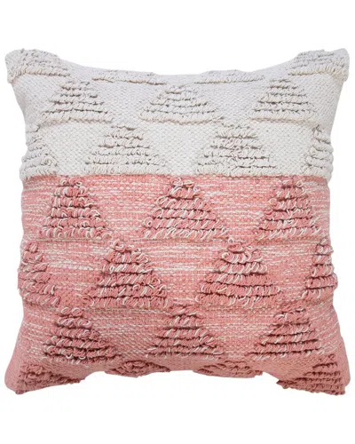 Lr Home Raelene Geometric Textured Triangle Throw Pillow In Pink