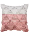 Lr Home Raelene Geometric Textured Triangle Throw Pillow In Pink