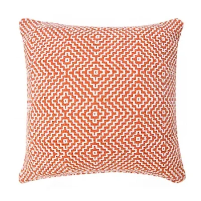 Lr Home Rase Geometric Square Throw Pillow In Orange