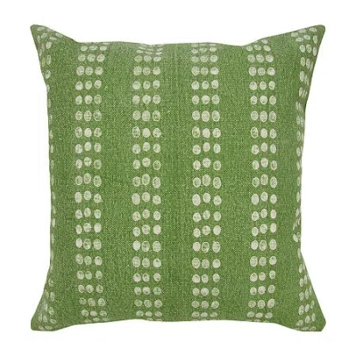 Lr Home Ravy Stripe Square Throw Pillow In Green