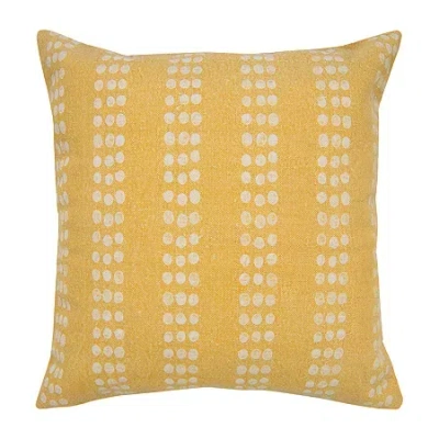 Lr Home Ravy Stripe Square Throw Pillow In Yellow