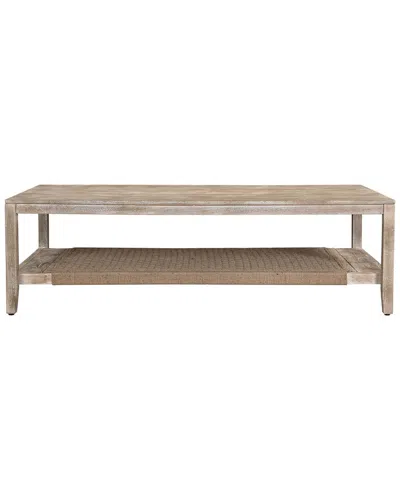Lr Home Rayle Coastal Solid Wood With Jute Handmad In Brown