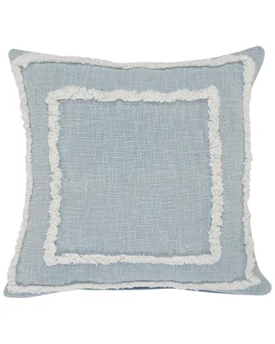 LR HOME LR HOME REENA MODERN TUFTED SKY BLUE THROW PILLOW