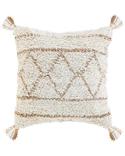Lr Home Reese Boho-chic Diamond Throw Pillow In Neutral
