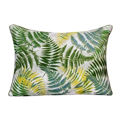 Lr Home Ren Fir Floral Square Throw Pillow In Green