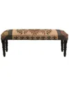 Lr Home Renova Geometric Traditional Handmade Accent Bench