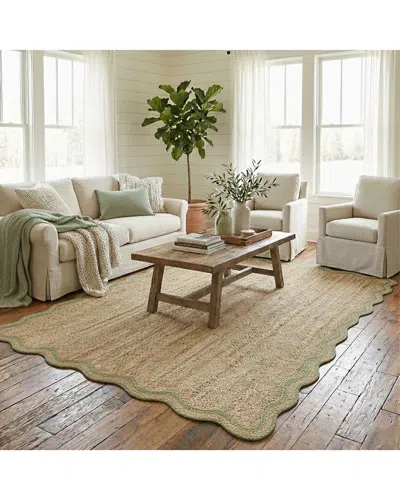 Lr Home Rivoli Farmhouse Bordered Handmade Area Rug In Green