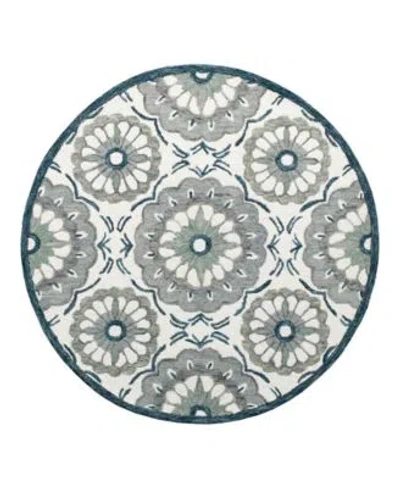 Lr Home Rochelle Rug 132 3 Round In Ivory-gray