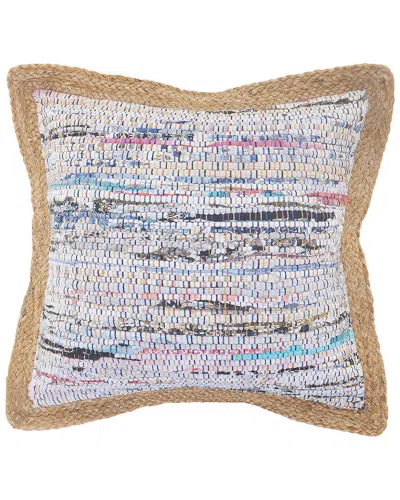 Lr Home Rodha Chindi Throw Pillow In White
