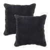 Lr Home Ron Solid Set Square Throw Pillow In Black