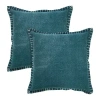 Lr Home Ron Solid Set Square Throw Pillow In Green