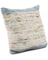 Lr Home Rosalie Handwoven Modern Abstract Throw Pillow In Blue