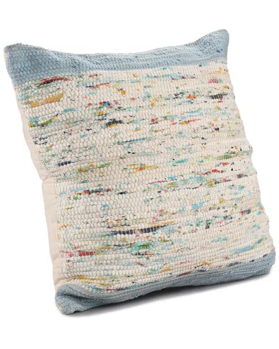 Lr Home Rosalie Handwoven Modern Abstract Throw Pillow In Blue
