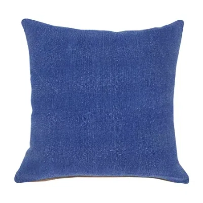 Lr Home Saba Solid Square Throw Pillow In Blue