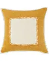 Lr Home Sabien Golden Glow Yellow Framed Throw Pillow In Yellow
