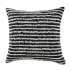 Lr Home Sam Stripe Square Throw Pillow In Black