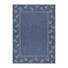 Lr Home Samantha Nautical Anchor Border Indoor Outdoor Rectangular Area Rug In Blue