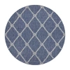 Lr Home Samantha Nautical Knot 7'6"x7'6" Indoor Outdoor Round Area Rug In Blue