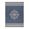 Lr Home Samantha Nautical Navigation Indoor Outdoor Rectangular Area Rug In Blue