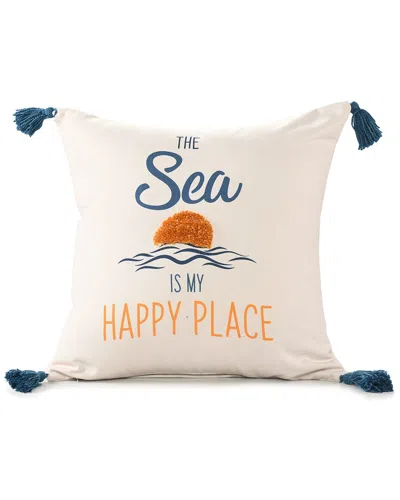 Lr Home Sancia Sea Is My Happy Place Throw Pillow In Navy