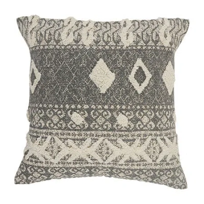 Lr Home Sara Geometric Square Throw Pillow In Gray