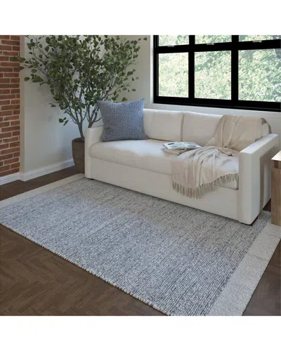 Lr Home Savanna Modern Striped Handmade Area Rug In Blue
