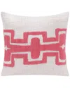 Lr Home Scarlett Geometric Handmade Throw Pillow In Coral