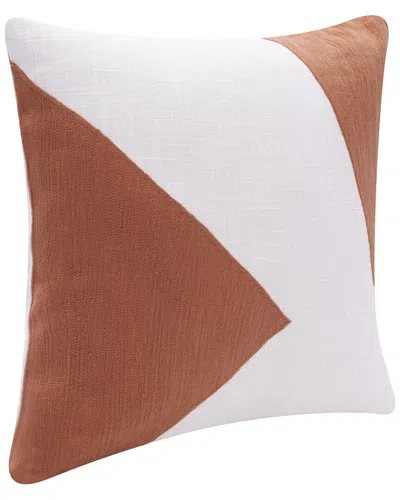 Lr Home Scarlett Modern Colorblock Handmade Throw Pillow In Red