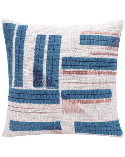 Lr Home Scarlett Modern Geometric Handmade Throw Pillow In Teal