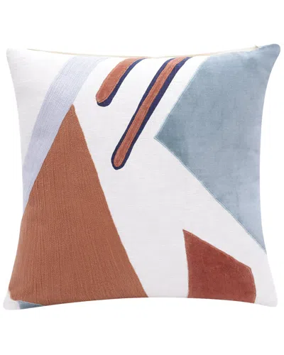 Lr Home Scarlett Modern Patchwork Handmade Throw Pillow In Green