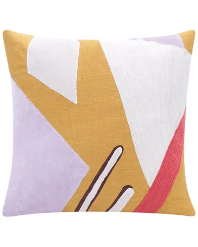 Lr Home Scarlett Modern Patchwork Handmade Throw Pillow In Red