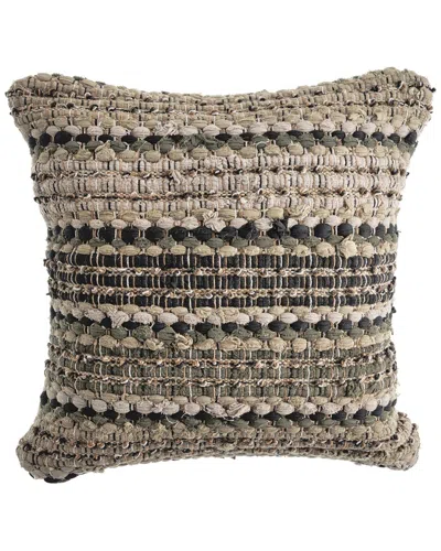 Lr Home Set Of 2 Coil Stripe Chindi Throw Pillows In Multi